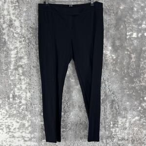 Kenar Size 2 Ankle Stretch Minimalist Flat Front Career Straight Leg Pants Black